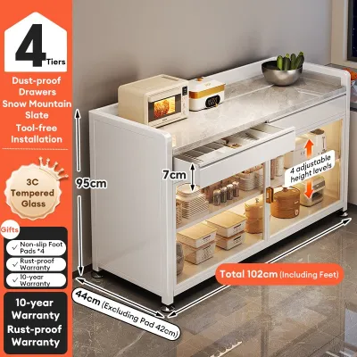NINI Kitchen Cabinet Jumbo | Cabinet Storage Rack | Multifunctional Shelf | Kitchen Work Storage Cabinet | Good Choice For Open Kitchens