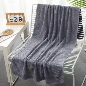 ผ้าเซ็ดตัวขนแกะปะการัง ผ้าเช็ดตัว 70*140cm ผ้าขนหนูรังผึ้ง ผืนใหญ่ซับน้ำดีขนไม่หลุด