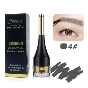 DORISNA [Free Brush] Long-lasting Eyebrow Cream with Brush Waterproof Natural Air Cushion Brow Cream Tattoo Eyebrow Cosmetics
