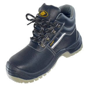 LION SAFETY รองเท้าเซฟตี้ ไลอ้อน รุ่นหุ้มข้อ หนังวัวแท้ พื้นพียู หัวเหล็ก-พื้นเสริมเหล็ก