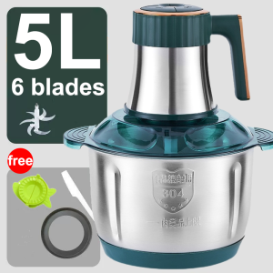 【6L Large Capacity】Electric Meat Grinder Blender Heavy Duty 2000W Food Processor And Grinder Electric Grinder Meat & Vegetables With Blender Set Multifunctional Cooking Machine