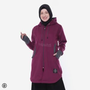 HIJACKET ELEKTRA RED BURGUNDY Mantel Musim Dingin bahan Premium Fleece adem kekinian viral Jaket Jaket Terbaru Wanita Jaket Parka Hijacket Jaket Muslimah Jaket Treandy Jaket Hijaber Jaket Korean style