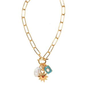 Fashionable Colorful Pendant Necklace Accessory for Trendy Women Seek Unique Styles and Comfort Outfits