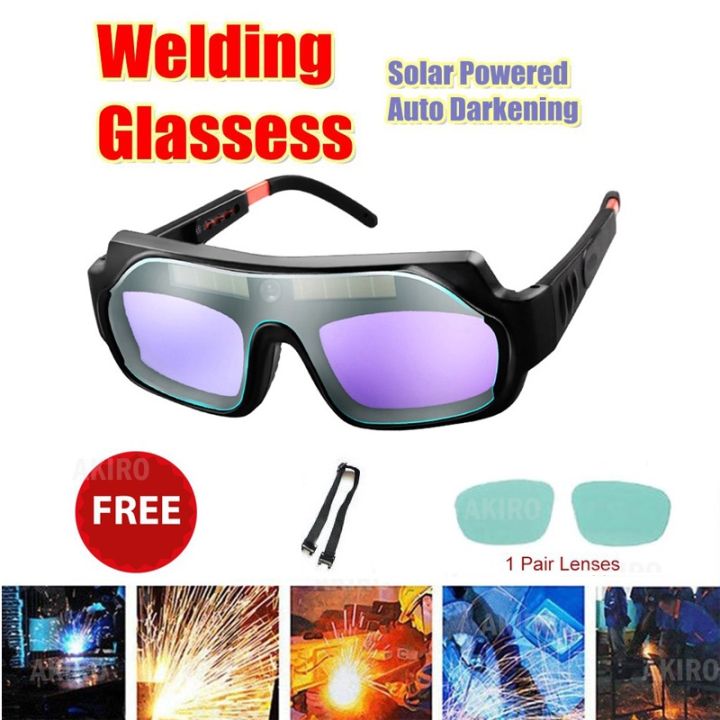 Auto Darkening Dimming Welding Goggle Glasses Automatic Light Change 