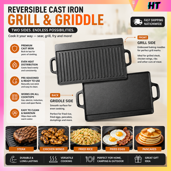 Cast%20Iron%20Double%20Sided%20Griller%20or%20Outdoor%20barbecue%20frying%20pan%20Baking%20Tray%20-%20Image%202