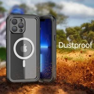 Dustproof Case For iPhone Air 17 16e 15 14 Plus 13 Pro Max IP68 Waterproof Swim Diving Protect Magnetic Cover Underwater Shell