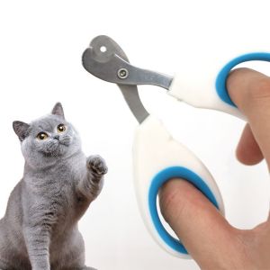 JNFGTV Preventing Bleeding Professional Cat Nail Clippers Stainless Steel Plastic Cat Nail  Puppy Claws Cutter Non-slip Handle Pet Grooming Trimmer Bird