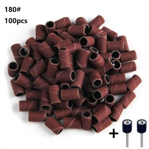 Refill Amplas Ring 100pcs Amplas Drum Dengan 2 Batang Untuk Mini Grinder Kertas Pasir Gosok Bulat Drum