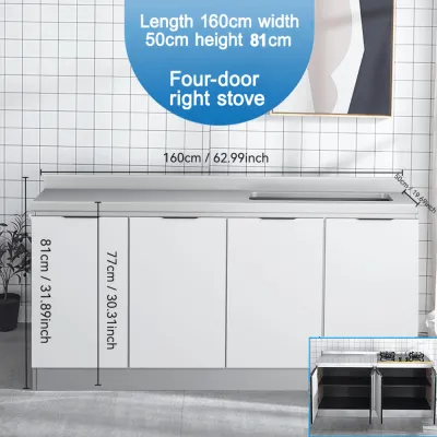 Frocill Composable Stainless Steel Kitchen Storage Cabinet Sets Sink Gas Stove Storage Cabinet Kabinet Dapur 橱柜