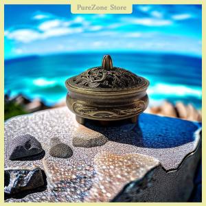 [PureZone] Dragon Phoenix Pocket Hollow Out Incense Stick Brass Incense Holder Utensils Incense Lotus Incense Censer