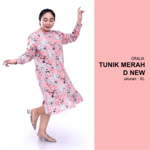 Tunik long rayon bigsize jumbo / atasan wanita big size / atasan tunik / tunik kerja / tunik motif L