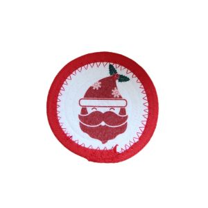 GAOSU Woven Cotton Rope Christmas Cup Mat Heat Resistant Trivet Christmas Coaster Snowman Handmade Pot Table Mat Christmas Gift