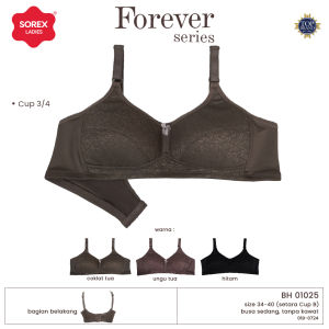 Sorex Bra Harian Forever Series Busa Tipis Tanpa Kawat Kait 3 Setara Cup B Cup 3/4 Bra BH 01025