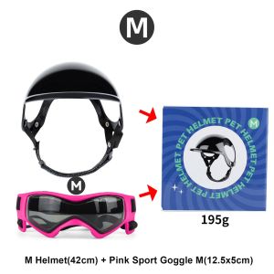 Dog Motorcycle Helmet Goggles Set Outdoor Adventure Travel Gear CutePhoto Prop for Camping UV Windproof