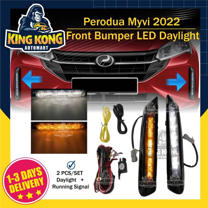 PERODUA MYVI 2022 MYVI NEW OEM FRONT BUMPER LED DAYLIGHT LED DAYTIME