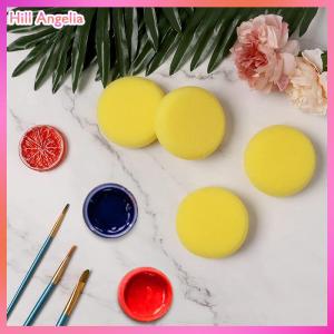 [Hill Angelia] 10Pcs Trẻ Em Của Sơn Vòng Tổng Hợp Màu Nước Nghệ Sĩ Bọt Biển Cho Bức Tranh Thủ Công Gốm Vàng Vòng Bánh Miếng Bọt Biển