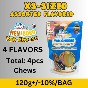 [HEY!BOBO] 🔥Assorted Flavors XXS🔥100% NATURAL NEW FLAVORED Himalayan Yak Cheese Dog Chew Dental Hard Treat 天然新口味牦牛起司磨牙棒