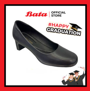 *Best Seller* Bata บาจา รองเท้าคัทชู รองเท้ารับปริญญา รองเท้าทางการ รองเท้าทำงาน สำหรับผู้หญิง ส้นสูง 2 นิ้ว พื้นนุ่ม ใส่สบาย สีดำ รหัส 7516661
