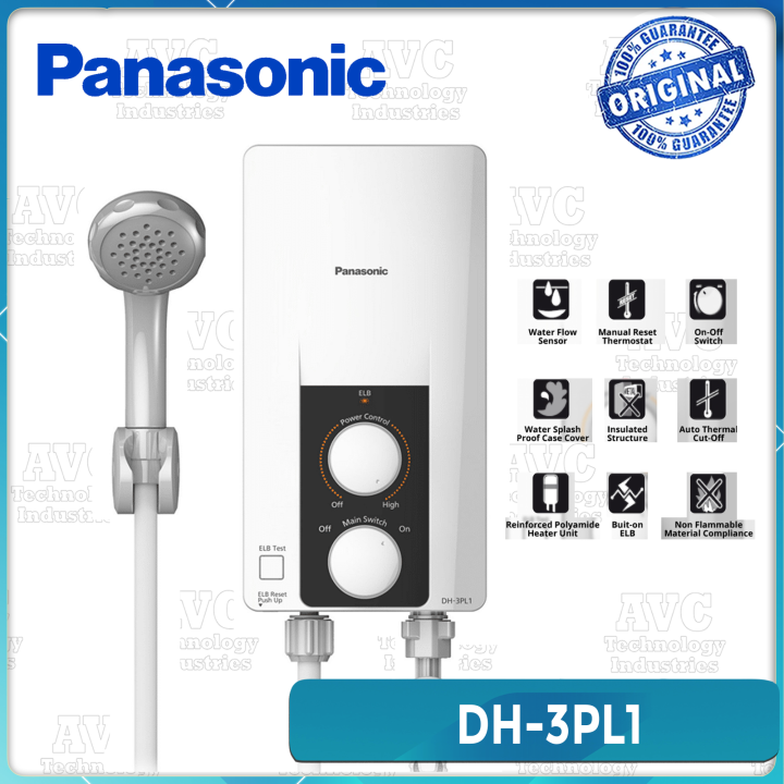 PANASONIC Electric Home Shower Water Heater DH-3PL1 Polymide
