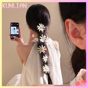 [KUNLIAN] 2Pcs Sweet Daisy Hair Clips Side Bangs Clip Cute Small Sunflower Flower Duckbill Hairpin Women Hair Accessories For Daily Use
