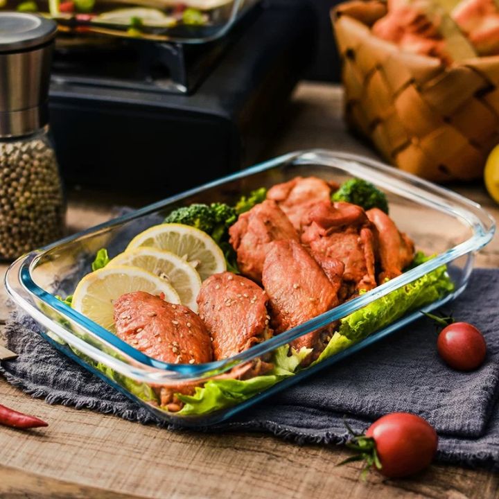 RECTANGULAR TEMPERED GLASS BAKEWARE HIGH BORON