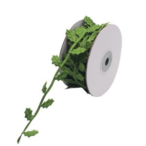 SPARAK Cắt bằng sóng siêu âm Ruy băng lá phong Nhiều màu sắc Chiều dài 10M Ruy băng satin Nơ làm thủ công Ruy băng lá cây Trang trí Giáng sinh