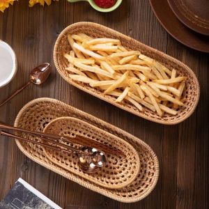 Khay Đựng Trái Cây Đựng Đồ Trang Trí Mây Tre Đan Việt Nam