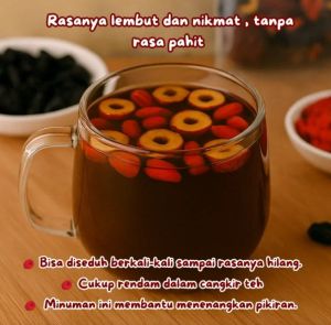 【Vitalitas yang Melonjak】Teh Herbal Ginseng dan Goji Berry  Teh Kesehatan dengan Mulberry dan Goji Berry Teh Pemulihan untuk Begadang yang Meningkatkan FA