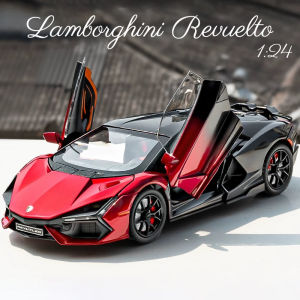 1:24 Scale Revuelto Alloy Car Model Diecast Car Sound Light Car Lovers Collection Kids Birthday Gift Metal Boys Toys