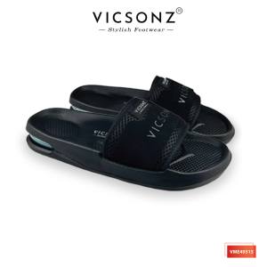 Vicsonz Mens Slides Sandals VME49515 / VME49516 / VME49517 (Black / Green / Grey) Comfort Air Slides / Selipar Lelaki