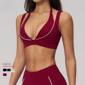 MUTUER Phụ nữ thể thao Bra chống mồ hôi thể dục đi xe đạp chống sốc cây trồng yoga đồ lót chéo trở lại phòng tập thể dục tập luyện Tops