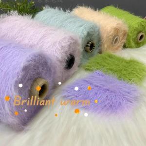 500g/Ball 4cm Long Plush Yarn，Mink Wool Yarn Baby Plush Acrylic Blend Mohair DIY Threads Sweater Scarf Shawl Puffy Lines