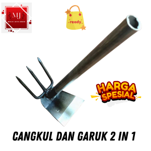 CANGKUL DAN GARUK 2 IN 1 ALAT SERBAGUNA UNTUK BERKEBUN