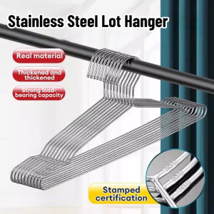 10/20pcs Stainless Steel Lot Hanger Coat Hanger Closet Organizer Anti-Slip Clothes Hanger Household Thicken Drying Sock Hanger