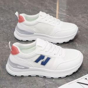 [Free Shipping] New Autumn WomenS Shoes: Breathable Mesh Sneakers Korean-Style Versatile Thick-Soled Casual WomenS Shoes.