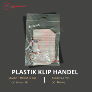 Plastik Klip Plong Pond Jumbo 40x53+7 Ziplock Bening Zipper Baju Kaos Jaket Tebal 0.5 Starindoplast