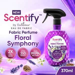 Scentify Eau De Fabric Floral Symphony 370ml  2X Long-Lasting Parfum  Removes 99.99% Bacteria- Scentify by Enchanteu