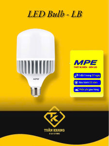 ĐÈN LED BÚP 30W MPE LB-30W CHÍNH HÃNG MPE CAO CẤP (BULB TRỤ)