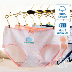 (CD20) Quần Chip Bé Gái Mẫu Họa Tiết Cute Quần Lót Bé Gái Kháng Khuẩn 100% Cotton an toàn cho bé