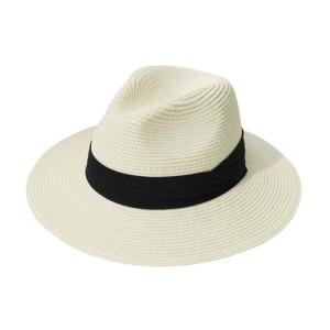 Handcraft Straw Hat for Vacation Holiday Sunproof Hat with Ribbon Band Bohemian Panama Hat for Beach and Music Festival