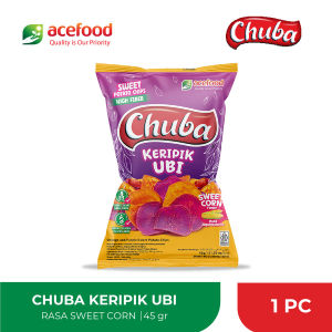 Camilan / Makanan Ringan / Snack Chuba Keripik Singkong / Cassava Chips Varian Crincle Cut ( Rasa Keju Balado BBQ ) Flat Cut ( BBQ / Barbecue Sambal / Chili Balado Seaweed) Ubi ( Sweet Corn Spicy Garlic 45 Gr )