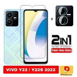 PROMO PAKET 2 IN 1 Tempered Glass VIVO Y02 / VIVO Y22/Y22S 2022 Anti Gores Kaca Clear