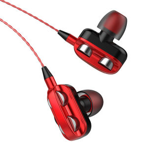 Headset Bass 4D Gaming Skin Friendly Earphone 3.5mm Dual Hifi Stereo With Mic AH095 - LPM