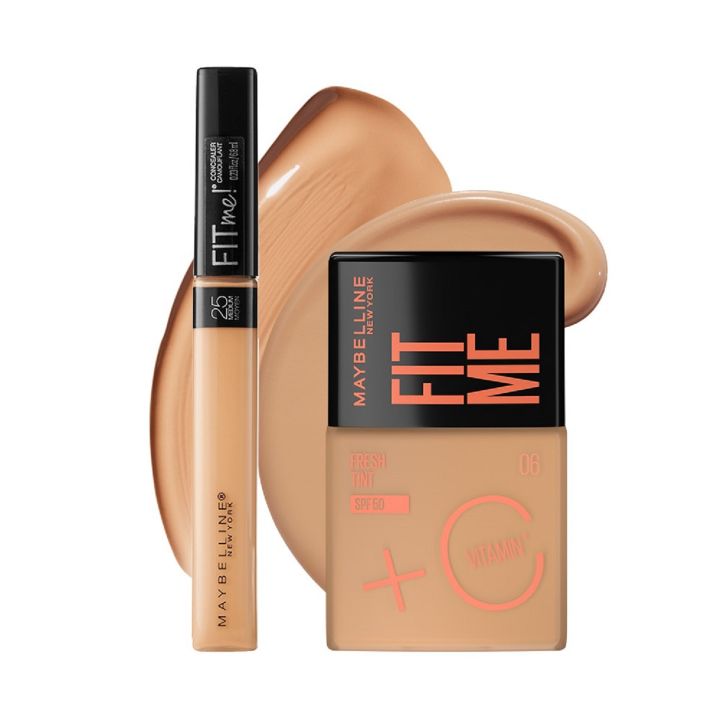 MAYBELLINE Fit Me Skin Tint Fresh Tint + Fit Me Concealer Shade 06 ...