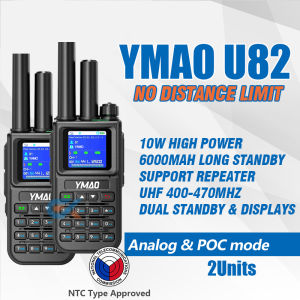 YMAO U82 POC Network Radio Analog V/UHF Two Mode Walkie Talkie 10W High Power Intercom 6000mAh Two Way Radio Support Repeater