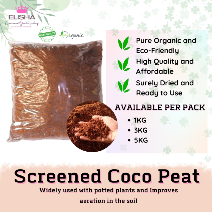 ELISHA Screened Coco Peat (1KG 3KG 5KG) for Planting and