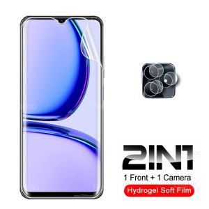 Pelindung Layar Screen Protector Kompatibel Untuk Realme C53 / Realme C51 paket 3 in 1 Berbahan Hydrogel
