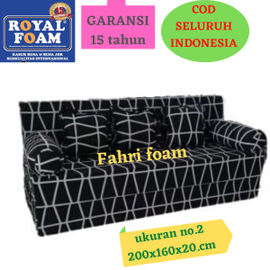 Sofa Bed Royal SofaBed Murah No 2 Tebal 20 cm Royal Foam RK D23 Ukuran 200x160x20Cm Garansi 15 Tahun
