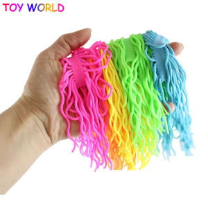 6pcs Simulation Ramen Noodles Elastic Pull Rope Fidget Toy Monkey Noodles It Rope Stretched Soft Figet Stress TPR Noodle Soft Anti Stress Stretch String Stress Relief Autism Toys