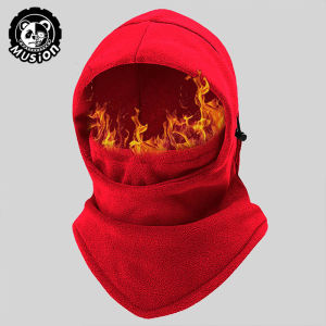 Musion Balaclava Face Mask Windproof Cold-proof and Warm Full Cover Mask Bandana Hood Headwear for Cycling Sking Camping Breathable Glasses Hole